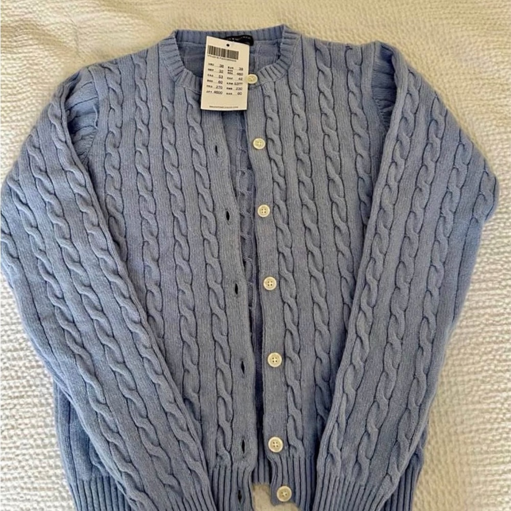Brandy Melville Pastel Blue Cable Knit Cardigan
